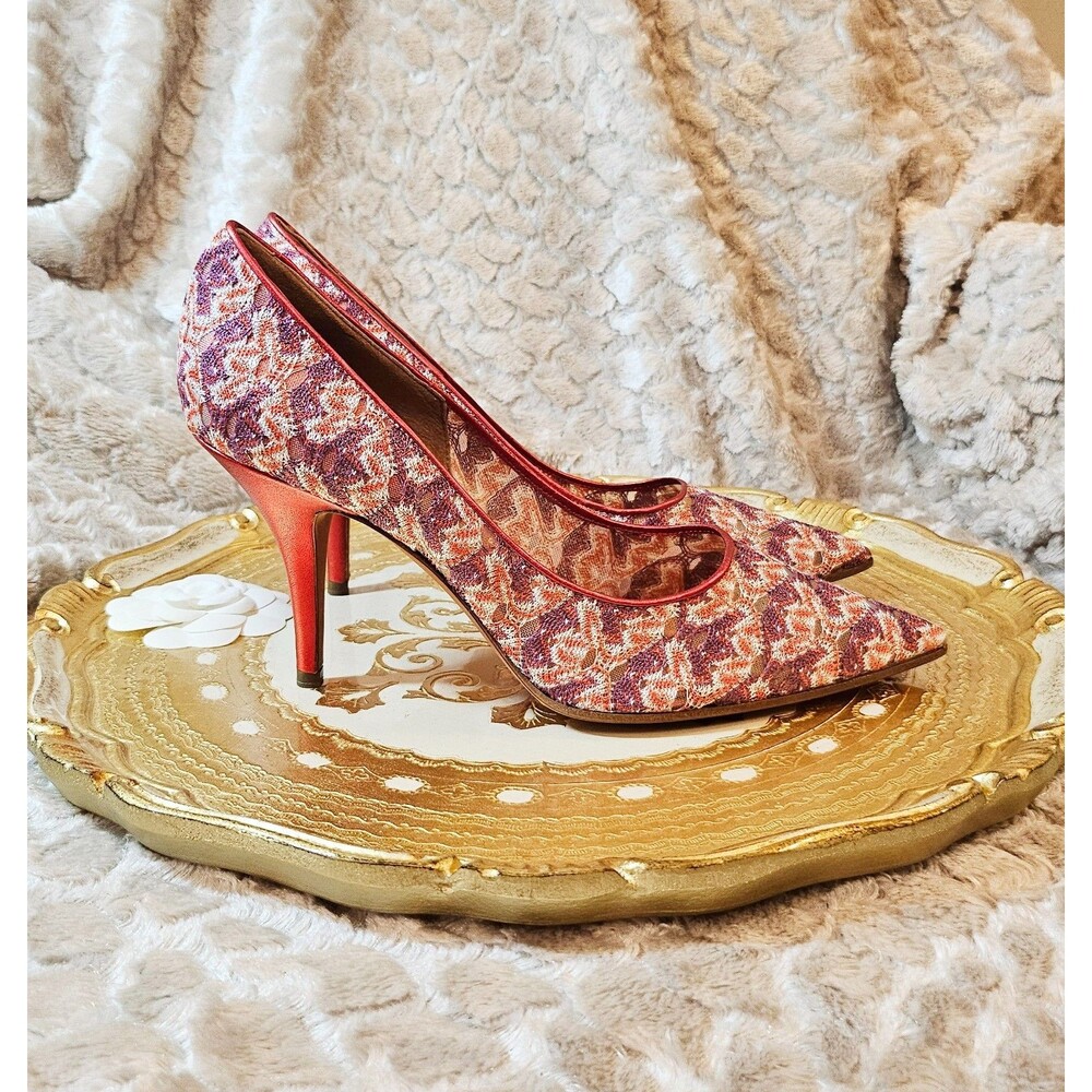 MISSONI Pumps, Multicolored Floral Pattern, size IT 40 IT, fits US 9